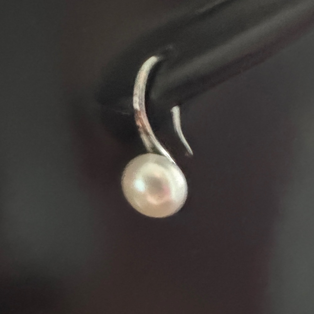 New Elegant 925 Silver freshwater Pearl Drop Earring